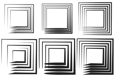 Soyut kareler grafikler. Vektör karesi ögesi ayarlandı