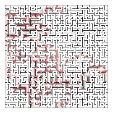 Labirent, labirent bulmaca oyunu. Bilmece, zeka oyunu konsepti (çözülebilir)