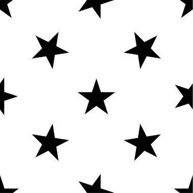 Tekrarlanabilir dikişsiz yıldızlar, yıldızlar şekil deseni, vektör illüstrasyon arka planı