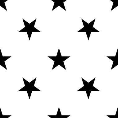 Tekrarlanabilir dikişsiz yıldızlar, yıldızlar şekil deseni, vektör illüstrasyon arka planı
