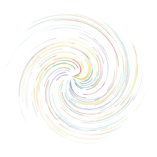 Élément Conception Spirale Illustration Vectorielle Lignes Radiales Tournantes — Image vectorielle