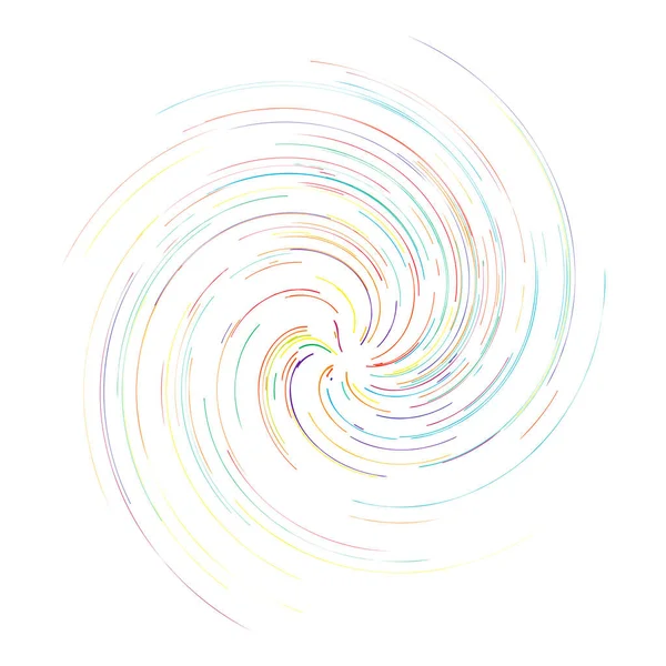 Élément Conception Spirale Illustration Vectorielle Lignes Radiales Tournantes — Image vectorielle