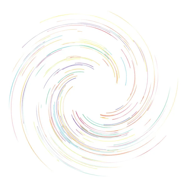Elemento Design Spirale Illustrazione Vettoriale Linee Radiali Rotanti — Vettoriale Stock