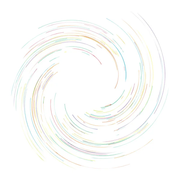 Élément Conception Spirale Illustration Vectorielle Lignes Radiales Tournantes — Image vectorielle