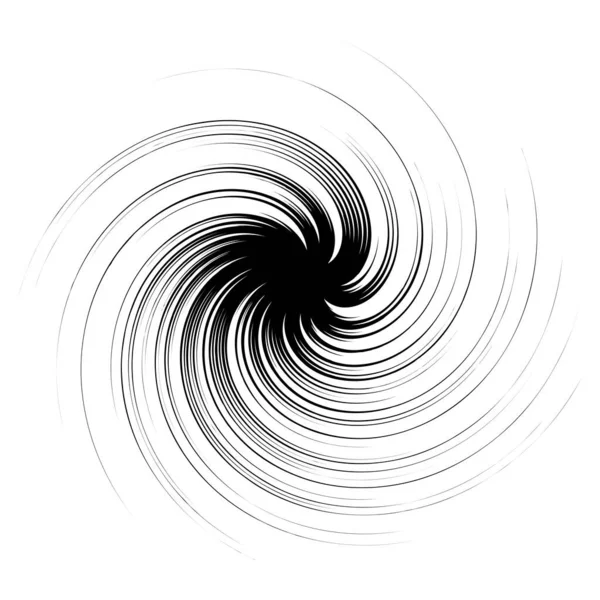 Spiral Tasarım Elemanı Dönen Radyal Çizgiler Vektör Çizimi — Stok Vektör