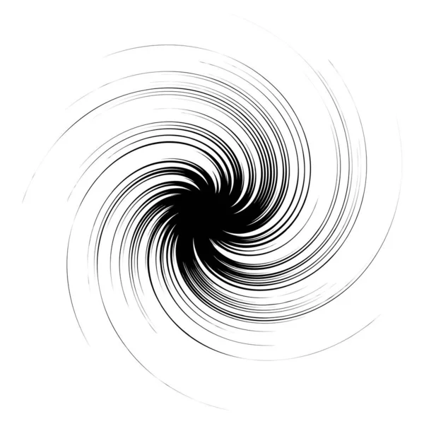 Spiral Design Element Roterande Radiella Linjer Vektor Illustration — Stock vektor