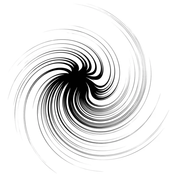 Spiral Tasarım Elemanı Dönen Radyal Çizgiler Vektör Çizimi — Stok Vektör