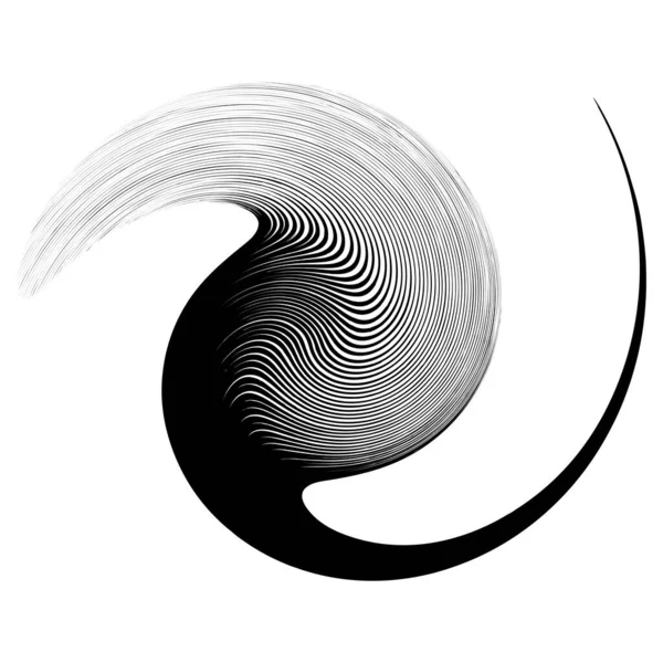 Spirales Gestaltungselement Rotierende Radiale Linien Vektor Illustration — Stockvektor