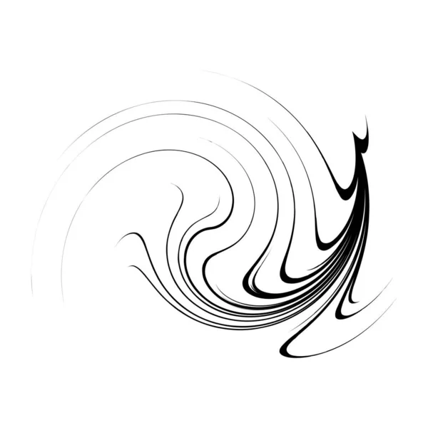 Спіральний Елемент Дизайну Обертаються Радіальні Лінії Векторні Ілюстрації — стоковий вектор