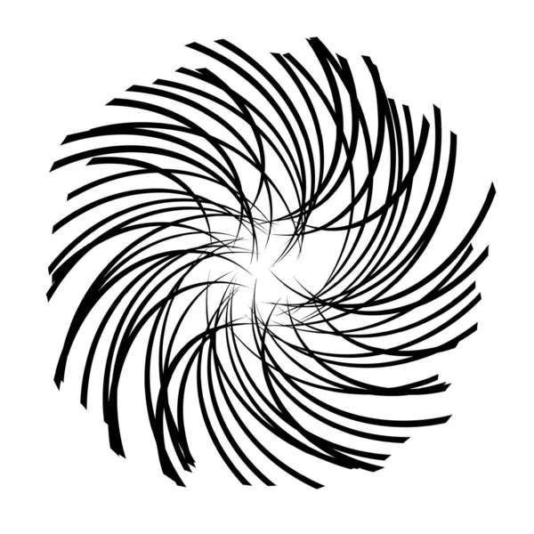 スパイラルデザイン要素 放射状線ベクトル図の回転 — ストックベクタ