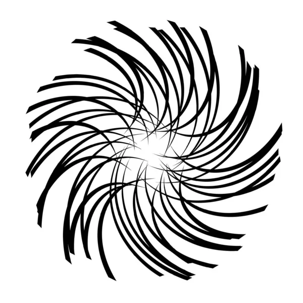 Elemento Diseño Espiral Ilustración Vectorial Líneas Radiales Giratorias — Archivo Imágenes Vectoriales
