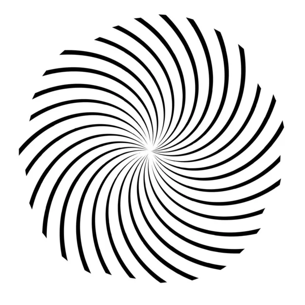 Spiral Design Element Rotating Radial Lines Vector Illustration — Stock Vector