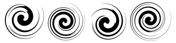 Спіральний Вихор Вихор Векторний Набір Елементів — стоковий вектор