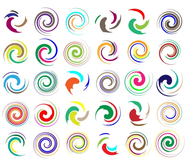 Espiral Voluta Hélice Vector Abstracto Elemento Diseño Ilustración Remolino Giro — Vector de stock