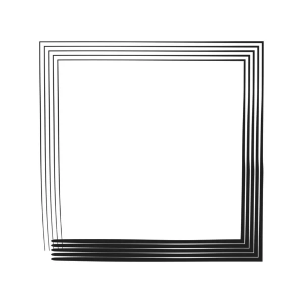 同心正方形元素 带绘图线的正方形矢量图元 — 图库矢量图片