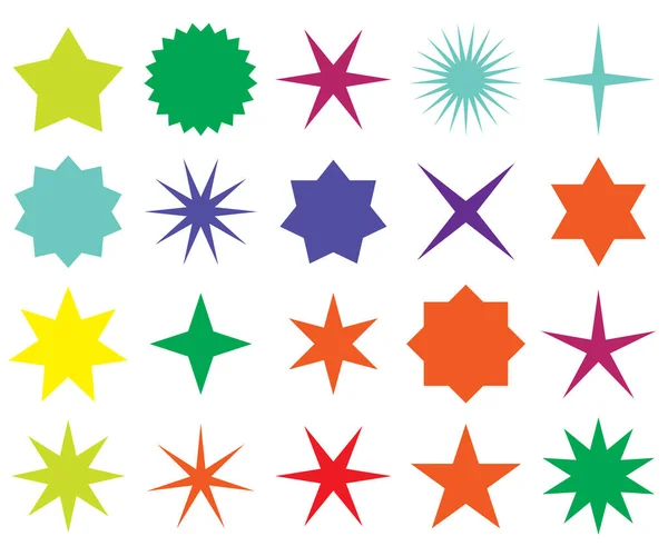 Star Starburst Sunburst Graphic Icon Series Stock Vector Illustration — Stock Vector