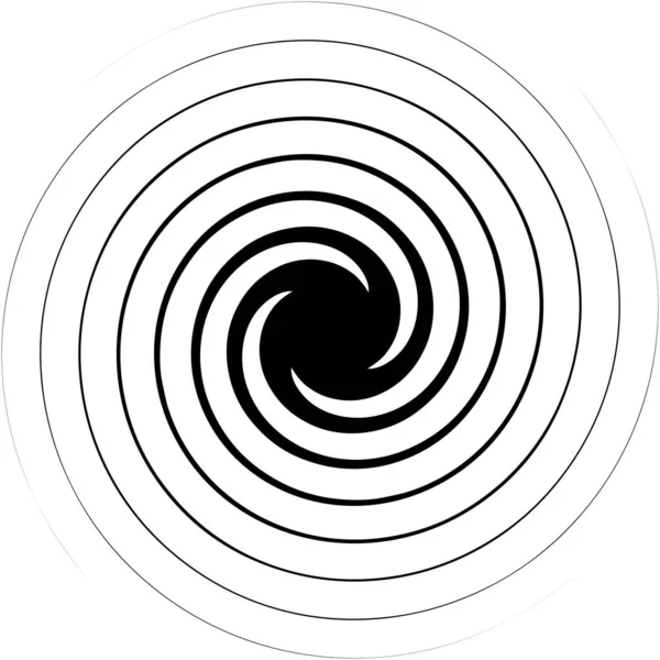Tourbillon Tourbillon Rayonnant Illustration Vectorielle Forme Élément Tourbillonnant — Image vectorielle