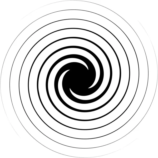 Vortice Irradiante Vortice Elemento Rotante Forma Vettoriale Illustrazione — Vettoriale Stock