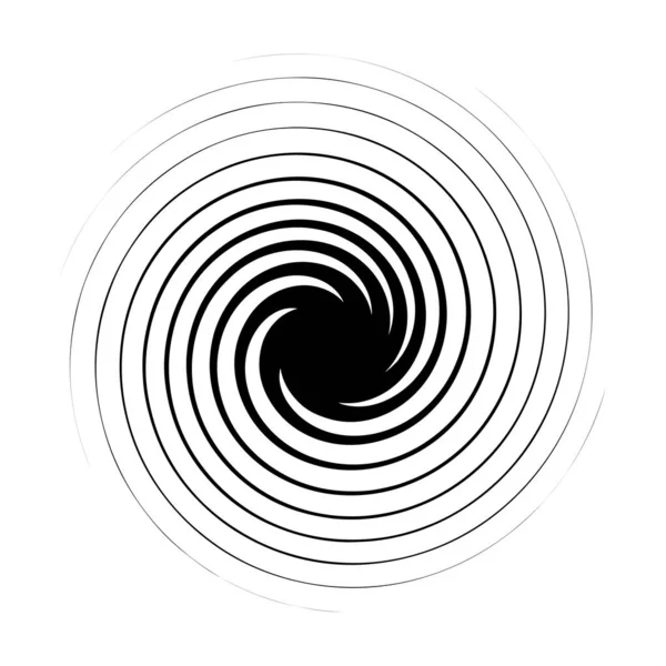 辐射涡旋或涡旋 涡旋元件形状矢量图解 — 图库矢量图片