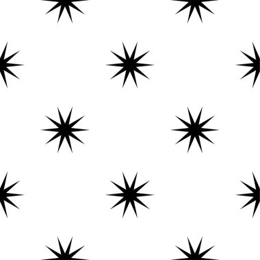 Tekrarlanabilir dikişsiz yıldızlar, yıldızlar şekil deseni, vektör illüstrasyon arka planı