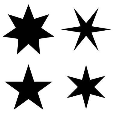 Yıldızlar vektör illüstrasyonunu ayarlar, Clip sanatı 