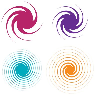 girdap ya da dönme, element şekil vektör illüstrasyonunu döndürme