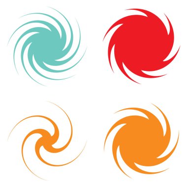 girdap ya da dönme, element şekil vektör illüstrasyonunu döndürme