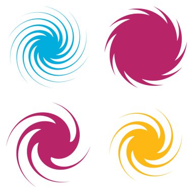 girdap ya da dönme, element şekil vektör illüstrasyonunu döndürme