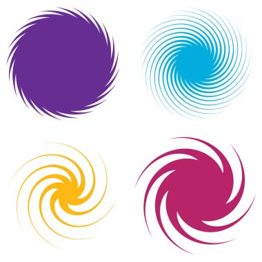 girdap ya da dönme, element şekil vektör illüstrasyonunu döndürme