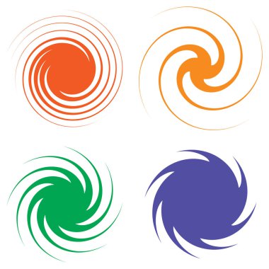 girdap ya da dönme, element şekil vektör illüstrasyonunu döndürme