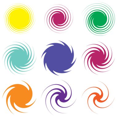 girdap ya da dönme, element şekil vektör illüstrasyonunu döndürme