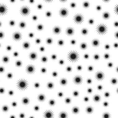 Rastgele yıldız şekilleri, arka plan. Kusursuz bir şekilde tekrarlanabilir.