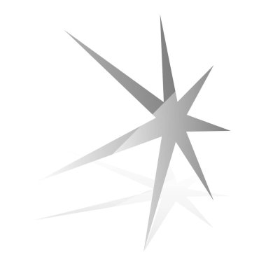 Yıldız, yıldız patlaması, güneş patlaması grafiği. Starlet simge serisi Stok vektör çizimi