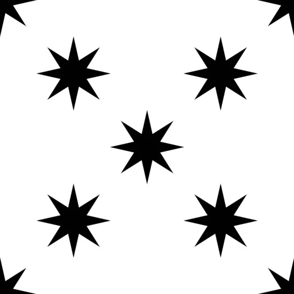 Powtarzalne Gwiazdy Bez Szwu Wzór Kształtu Gwiazd Ilustracja Wektorowa Tło — Wektor stockowy