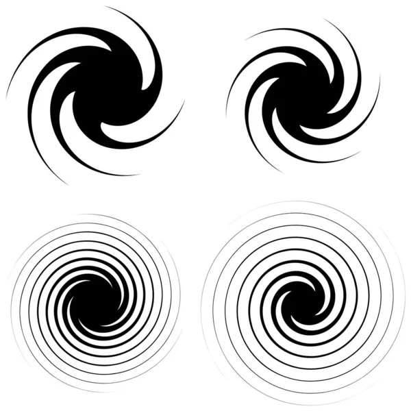 Tourbillon Tourbillon Rayonnant Illustration Vectorielle Forme Élément Tourbillonnant — Image vectorielle