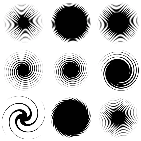 Radiating Swirl Twirl Twirling Element Shape Vector Illustration — Stock Vector