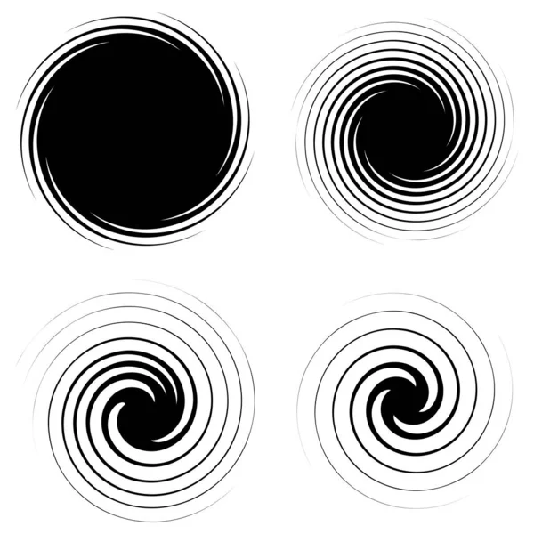 Irradiando Remolino Giro Elemento Giratorio Forma Vector Ilustración — Archivo Imágenes Vectoriales