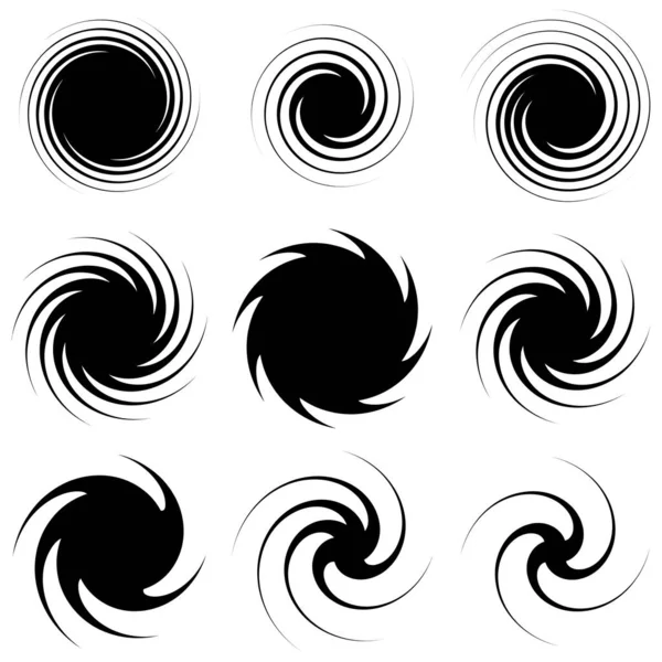 Strahlendes Wirbel Oder Wirbel Wirbelndes Element Formvektor Illustration — Stockvektor