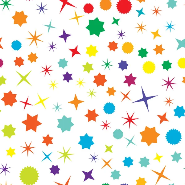 Random Stars Shape Pattern Background Seamlessly Repeatable — Stock Vector