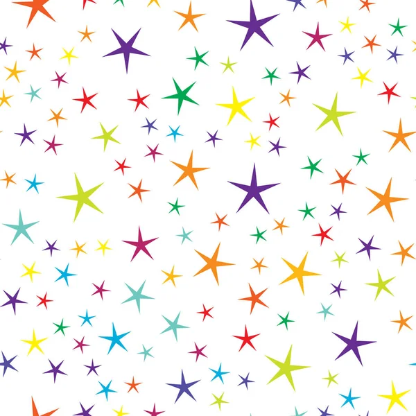 Случайные Звезды Формируют Рисунок Фон Бесшовно Повторяющийся — стоковый вектор