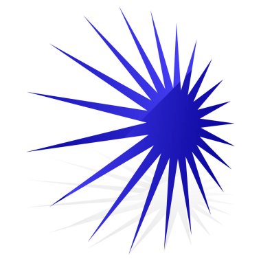 Yıldız, yıldız patlaması, güneş patlaması grafiği. Starlet simge serisi Stok vektör çizimi