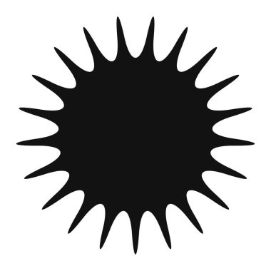 Yıldız, yıldız patlaması, güneş patlaması grafiği. Starlet simge serisi Stok vektör çizimi