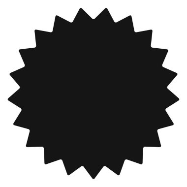 Yıldız, yıldız patlaması, güneş patlaması grafiği. Starlet simge serisi Stok vektör çizimi