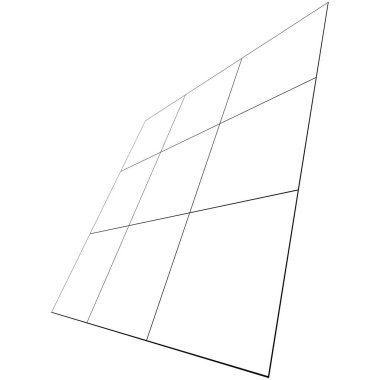 3d açılı kare, kareli düzlemler perspektif Stok vektör illüstrasyonu, Clip sanat grafikleri 