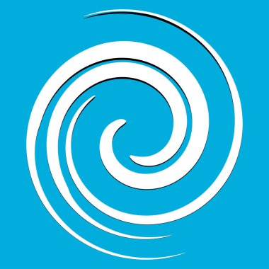 Spiral, volta, sarmal soyut vektör çizim elementi. Girdap, girdap, girdap elemanı Stok vektör illüstrasyonu, Clip sanat grafikleri 
