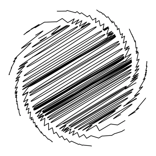 Spiral Swirl Twirl Design Element Sketchy Scribble Pattern — 스톡 벡터