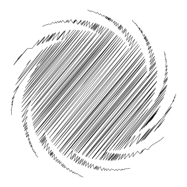 Spiral Swirl Twirl Design Element Sketchy Scribble Pattern — 스톡 벡터