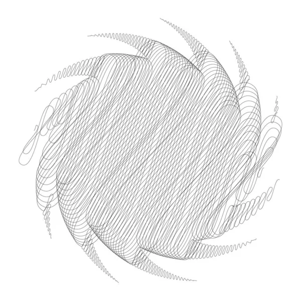 Spiral Swirl Twirl Design Element Sketchy Scribble Pattern — 스톡 벡터