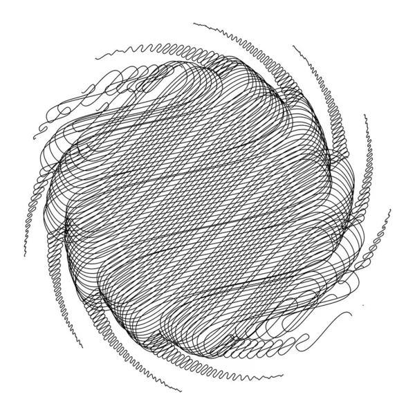 Spiral Swirl Twirl Design Element Sketchy Scribble Pattern — 스톡 벡터