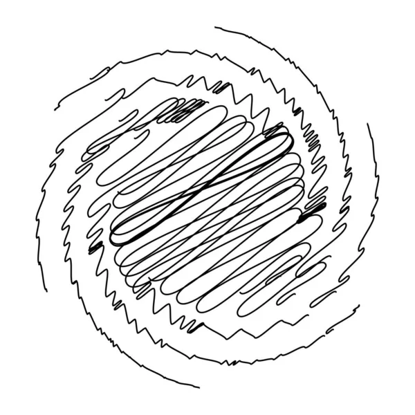 Spiral Swirl Twirl Design Element Sketchy Scribble Pattern — 스톡 벡터